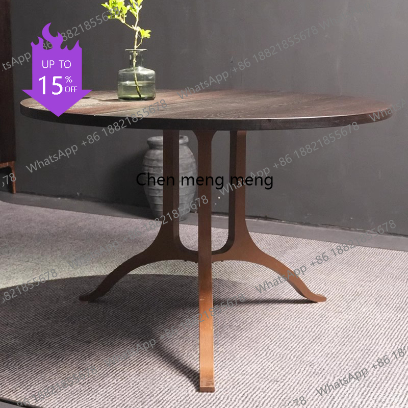 Conference Table Round - โต๊ะรับประชุมทรงกลม ss03A โต๊ะรับประทานอาหารสไตล์โมเดิร์น โต๊ะกลางสไตล์มิดเซ็นจูรี่ โต๊ะแต่งหน้า โต๊ะห้องนั่งเล่น