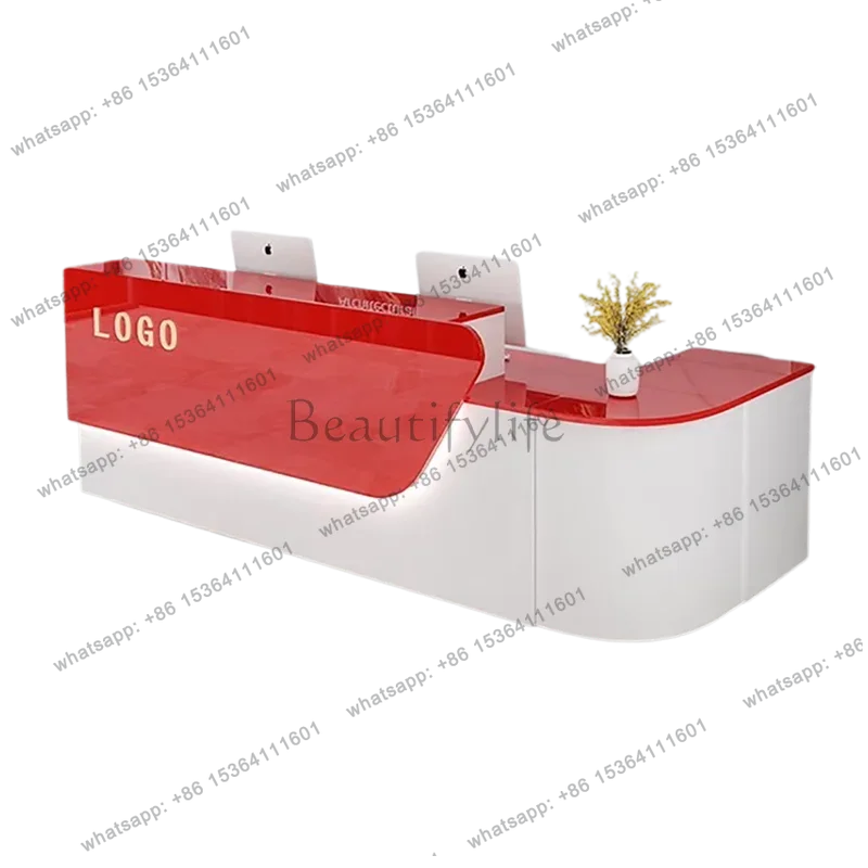 Office Furniture Usa - เคาน์เตอร์ต้อนรับแบบกำหนดเอง โต๊ะประชาสัมพันธ์ ดีไซน์ทันสมัย ตกแต่งสวยงาม สไตล์อเมริกัน เฟอร์นิเจอร์สำนักงาน