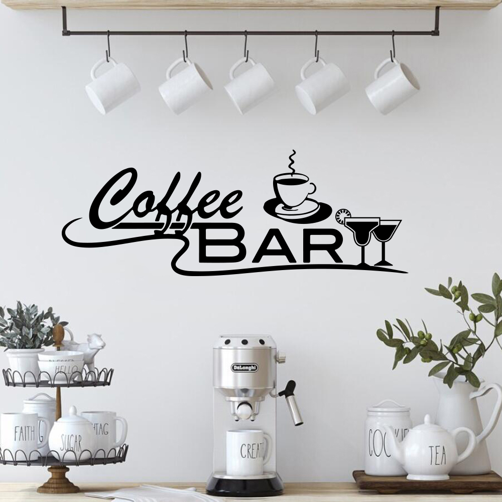 Office Furniture Usa - Coffee Bar Shop หน้าต่างสติ๊กเกอร์ติดผนังรูปลอกห้องครัวร้านอาหาร Office Cafe