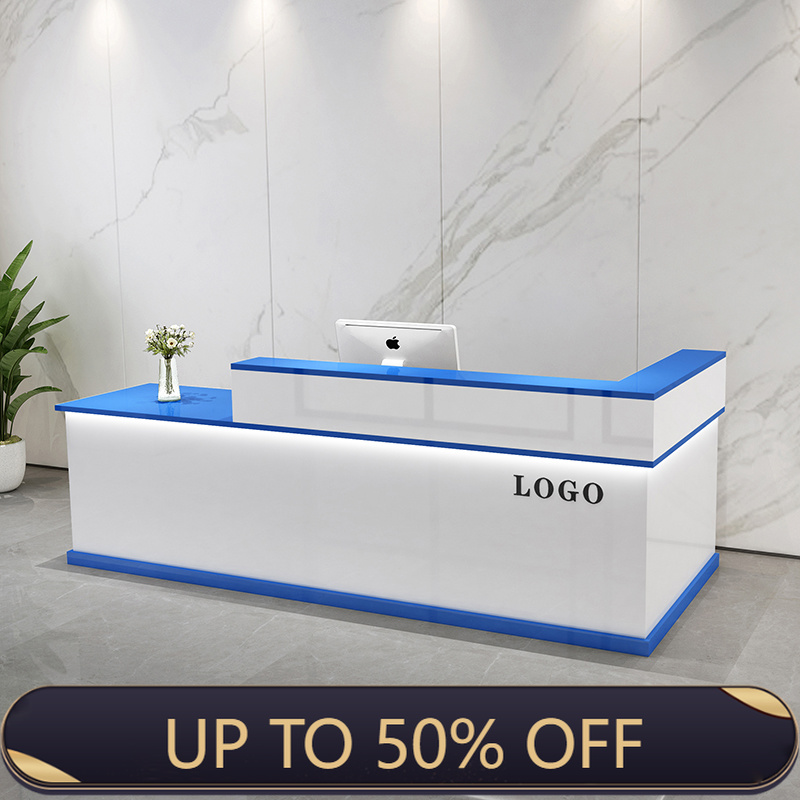 Office Furniture Usa - เคาน์เตอร์ต้อนรับหรูหราสำหรับผู้บริหาร แบบกำหนดเอง สำหรับธุรกิจความงาม สไตล์อเมริกัน เฟอร์นิเจอร์สำนักงาน