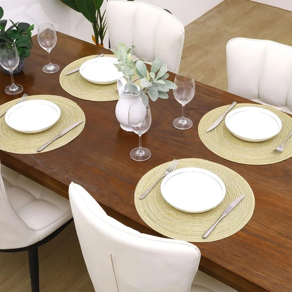 ชุดแผ่นรองจานกลมแบบถักลายกลิตเ - Conference Table Round บทวิจารณ์และราคา