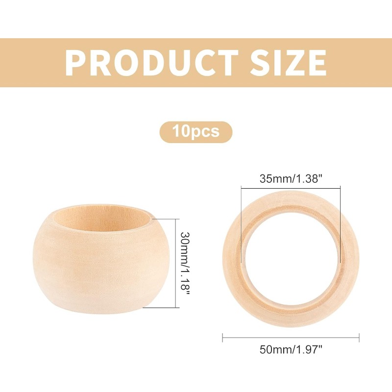10pcs ไม้แหวนผ้าเช็ดปาก Servie - Conference Table Round บทวิจารณ์และราคา