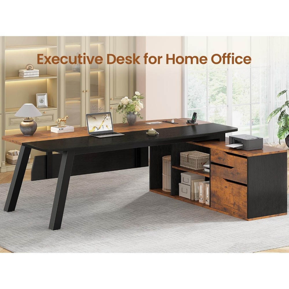 โต๊ะทำงานผู้บริหารขนาด 71 นิ้ว - Office Furniture Usa บทวิจารณ์และราคา