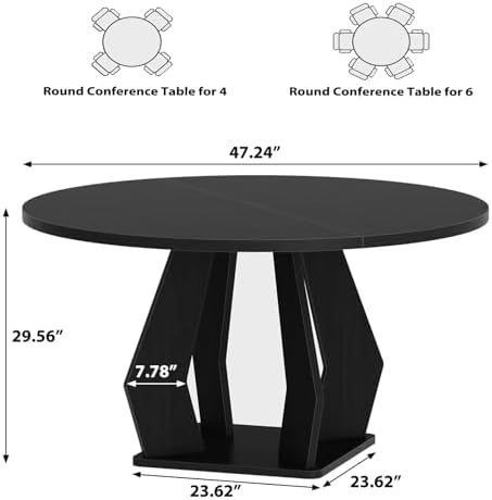 โต๊ะประชุมทรงกลมสำหรับ 4-6 คน  - Conference Table Round บทวิจารณ์และราคา