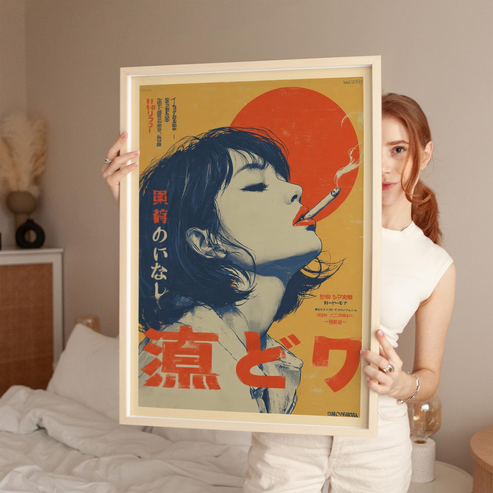 ภาพพิมพ์ศิลปะบนผ้าใบลายผู้หญิง - Office Furniture Hon บทวิจารณ์และราคา