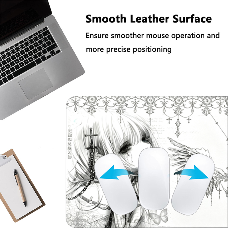 แผ่นรองเมาส์หนังสีดำสีขาวอะนิเ - Office Furniture China บทวิจารณ์และราคา